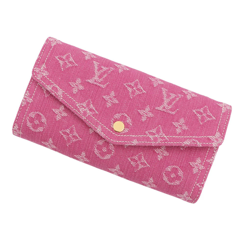 Louis Vuitton Monogram Denim Portefeuille Sarah Long Wallet New